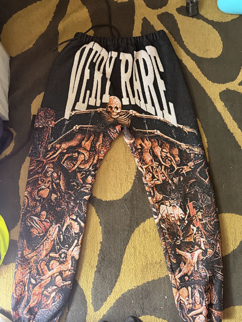Graphic Skinny Jeans for Men in Black and Brown
